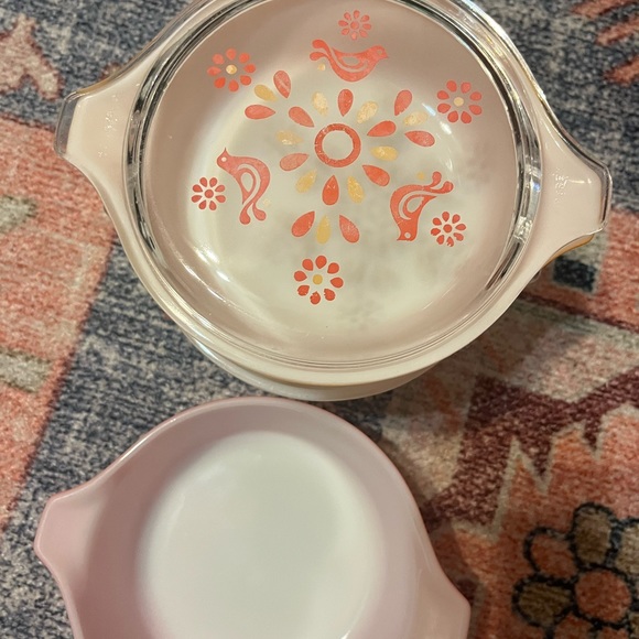 Orange birds pyrex set - Picture 2 of 2